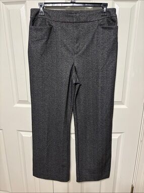 Montgomery Post Herringbone Wide Leg Plus Trouser